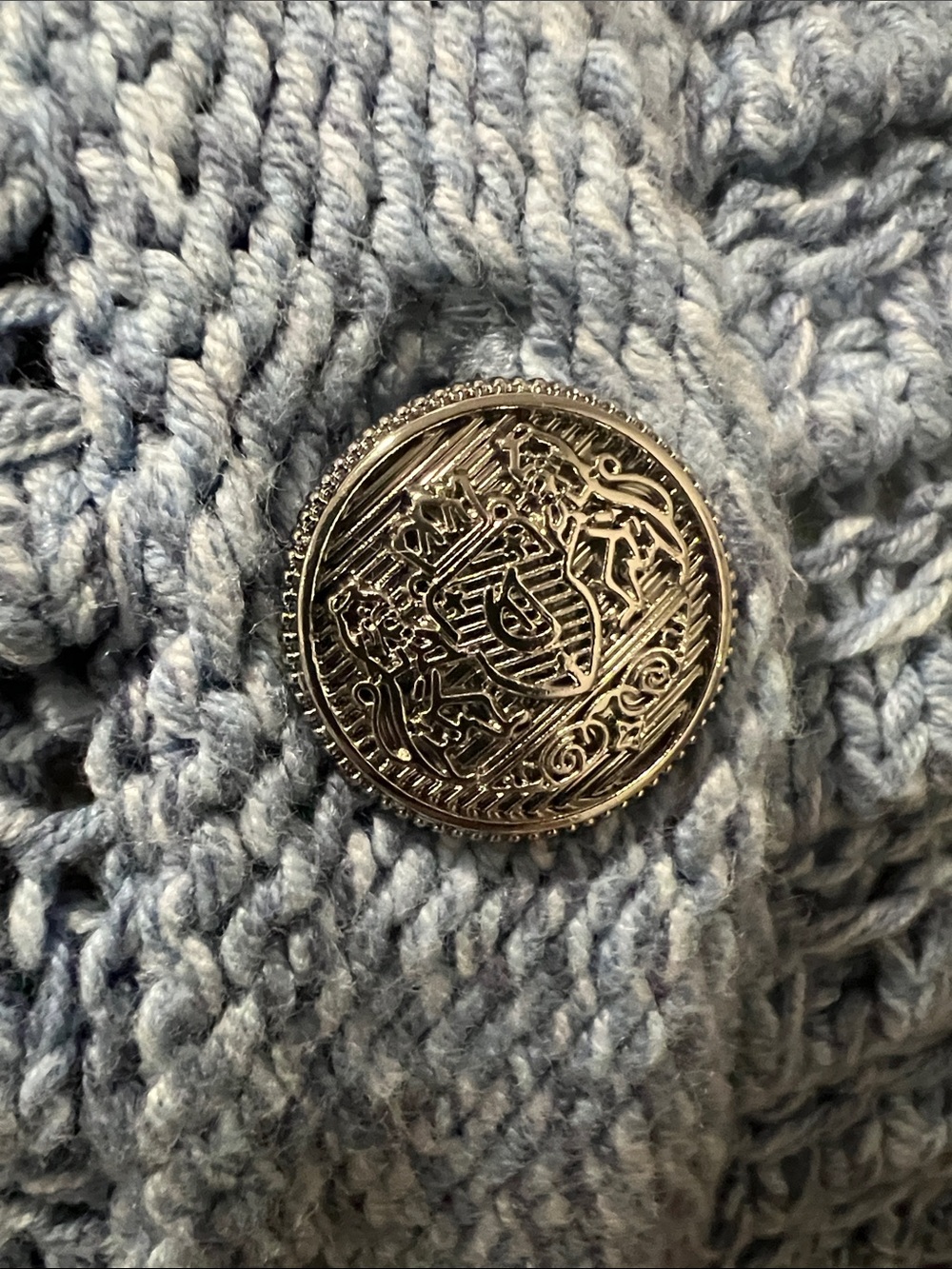 LOFT Light Blue Ribbed Button-Up Cardigan - Picture 6 of 10